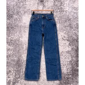 B Sides Jeans 24 Womens Plein High Rise Relaxed Straight Denim